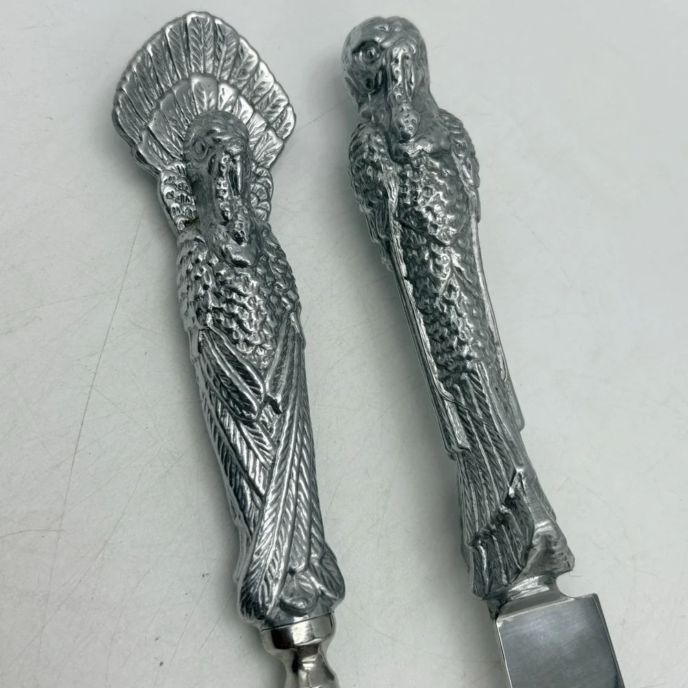 Arthur Court Turkey Carving Serving Knife & Fork